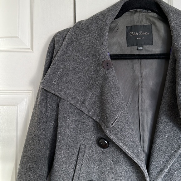 Talula Babaton - XS - Gray Wool Cashmere Double Breasted Howell Coat - Picture 5 of 11